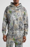 Jungles Antler Oversize Pullover Hoodie In Fake Real Tree