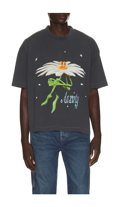 Jungles Anxiety Flower Tee In Blue