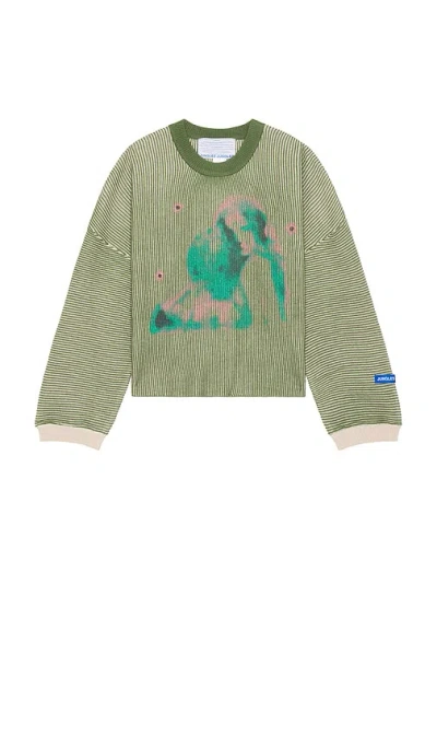 Jungles Embrace Two Tone Rib Knit Sweater