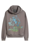 Jungles Enjoy Yourself Fleece Hoodie In Gray