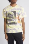JUNGLES EXPECT NOTHING TIE DYE COTTON GRAPHIC T-SHIRT