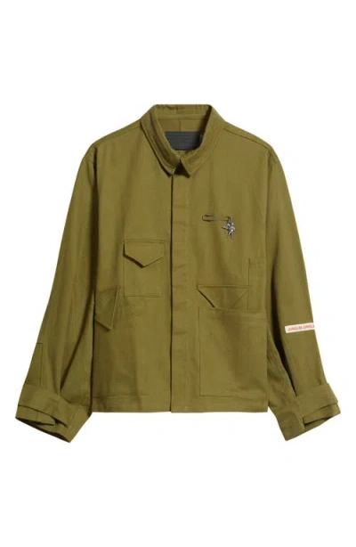 Jungles Heavyweight Cotton Drill Jacket In Green