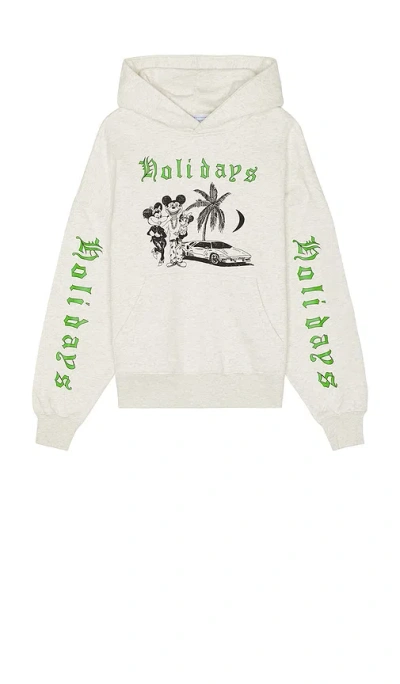Jungles Holidays Hoodie In Light Grey
