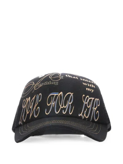 Jungles Jungles Graphic-print Cap In Black