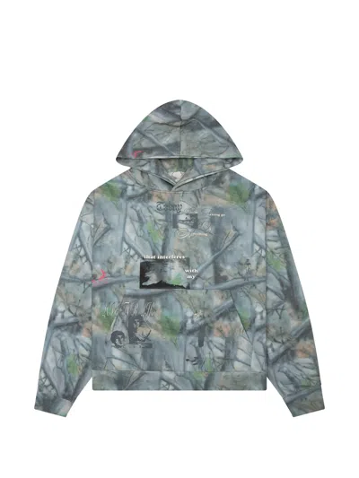 Jungles Jungles Graphic-print Hoodie In Grey