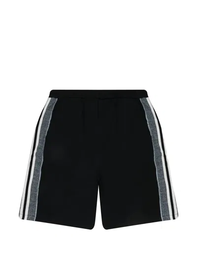 Jungles Jungles Knit-panel Shorts In Black