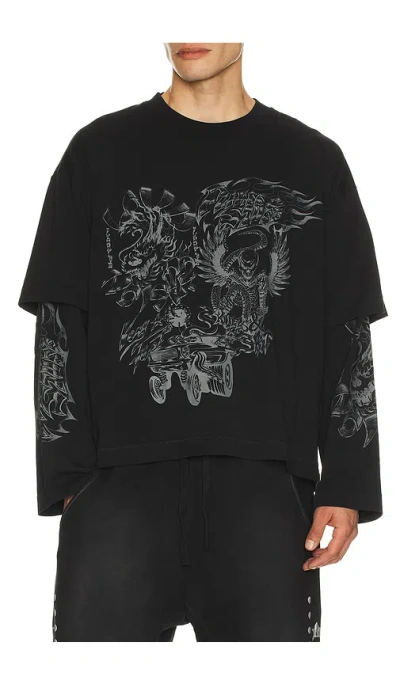 Jungles Loud Noises Long Sleeve Tee In Black