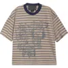 Jungles Loud Noises Stripe T-shirt In Brown