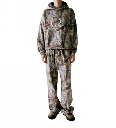 Jungles Men's Antler Real Fake Tree Hoodie In Camo In Multi
