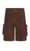 Jungles Oversize Pocket Shorts In 棕色