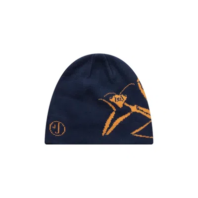 Pre-owned Jungles Praying Mantis Beanie 'navy Blue' | Men's Size Onesize