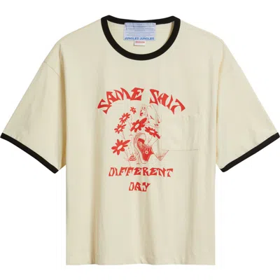 Jungles Same Cotton Graphic T-shirt In Neutral