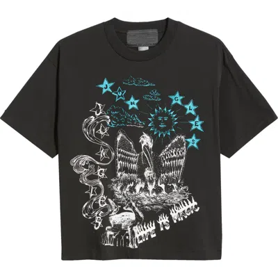 Jungles Scribbles Graphic T-shirt In Black