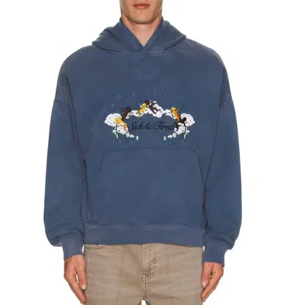Jungles Sick & Tired Hoodie In Blue