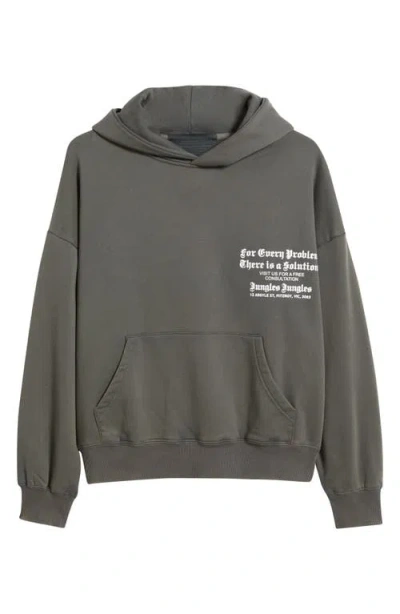 Jungles Solutions Cotton Blend Hoodie In Gray