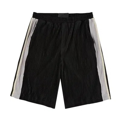 Pre-owned Jungles Weave Trim Pleat Short 'black/light Grey' | Men's Size Xl
