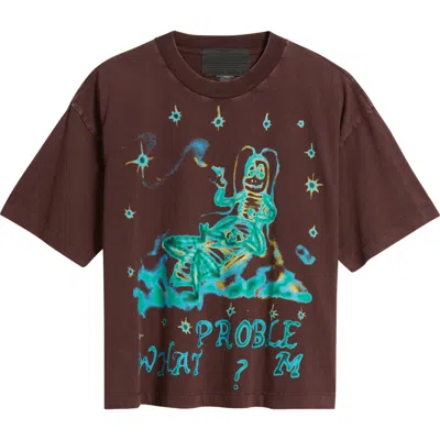 Jungles What Problem? Boxy Graphic T-shirt In Brown