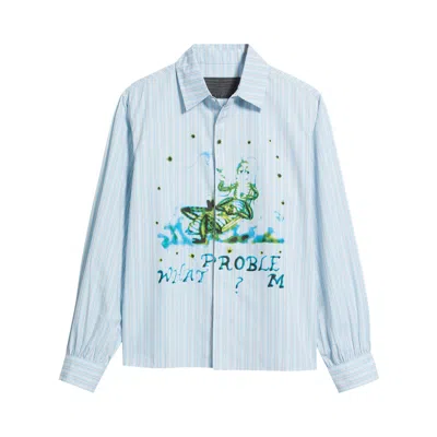 Pre-owned Jungles What Problem? Button Up 'blue' | Men's Size S