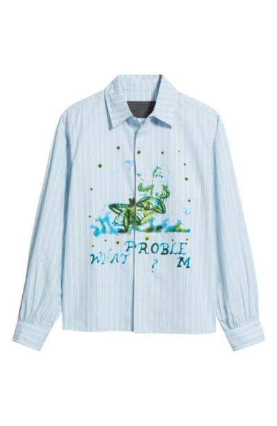 Jungles What Problem Button-up Shirt In Blue