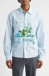 Jungles What Problem Button-up Shirt In Blue
