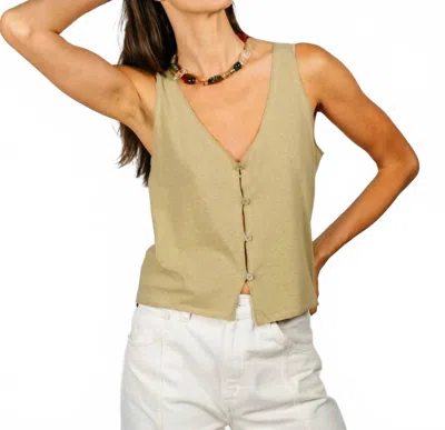 Jungmaven Anacapa Vest In Desert Khaki In Green