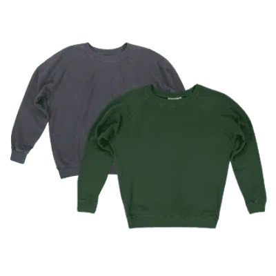 Jungmaven | Bonfire Raglan Sweatshirt | Diesel Gray Or Hunter Green
