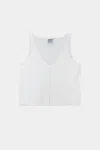 Jungmaven Women's Anacapa Vest In Washed White In Multi