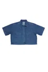 Jungmaven Women's Phinney Denim Shirt In Medium In Blue
