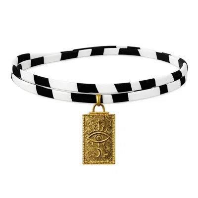 Junie Women's Black / White / Gold The Sienna Choker - Cairo In Multi