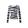 Junie Women's Black / White Kiki Top - Zebra In Multi