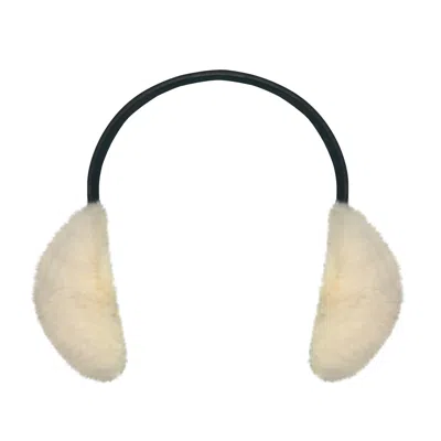 Junie Women's Black / White Moritz Earmuffs - Ivory / Black In Multi