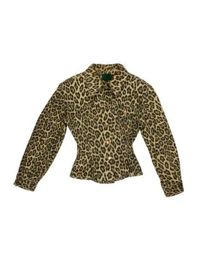 Pre-owned Junior Gaultier 1989 Animal Print Jacket In Neutral