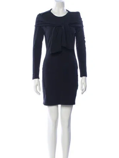 Pre-owned Junior Gaultier Crew Neck Mini Dress In Black