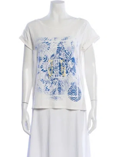 Pre-owned Junior Gaultier Graphic Print Crew Neck T-shirt In Neutral