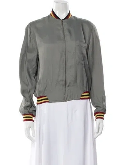 Pre-owned Junior Gaultier Vintage 1990's Bomber Jacket In Gray