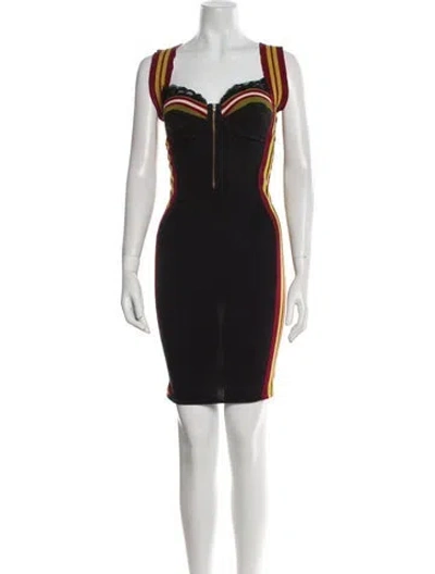 Pre-owned Junior Gaultier Vintage Knee-length Dress In Black