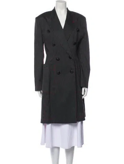 Pre-owned Junior Gaultier Vintage Late 1980's - Early 1990's Peacoat In Gray