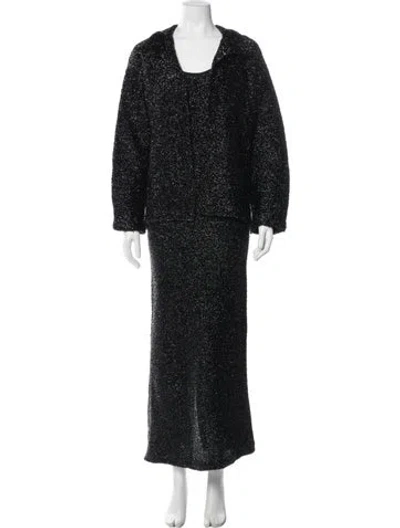 Pre-owned Junior Gaultier Vintage Late 1980's - Early 1990's Skirt Set In Black
