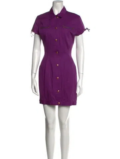 Pre-owned Junior Gaultier Vintage Mini Dress In Purple