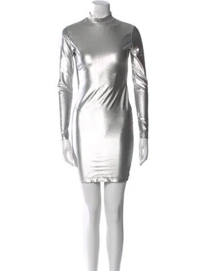 Pre-owned Junior Gaultier Vintage Mini Dress In Silver