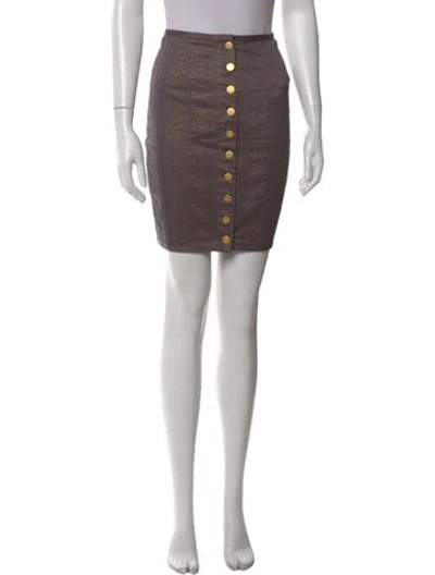 Pre-owned Junior Gaultier Vintage Mini Skirt In Gray