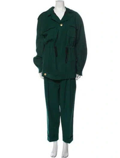 Pre-owned Junior Gaultier Vintage Pantsuit In Green
