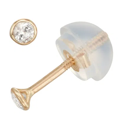 Junior Jewels 14k Gold Children's .05 Cttw Diamond Stud Earrings