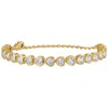 Junior Jewels 14k Gold Over Brass Cubic Zirconia Bracelet In Gold