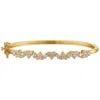 Junior Jewels 14k Gold Over Brass Cubic Zirconia Hearts Bangle Bracelet In Gold