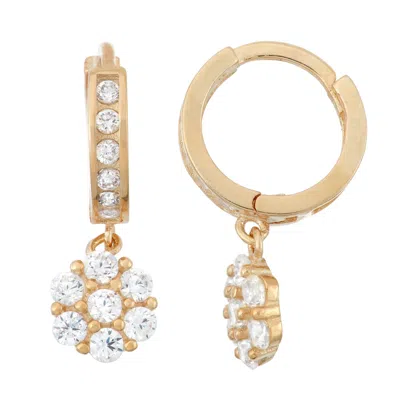 Junior Jewels 14k Gold Over Sterling Silver Children's Flower Dangle Earrings