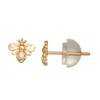 Junior Jewels 14k Yellow Gold Children's Diamond Bee Earrings In Gold