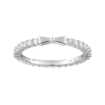 Junior Jewels Sterling Silver Children's Cubic Zirconia Bow Ring