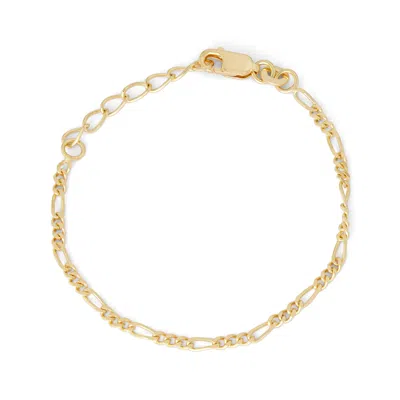 Junior Jewels Sterling Silver Children's Figaro Chain Bracelet In Gold