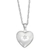 Junior Jewels Sterling Silver Cubic Zirconia Heart Locket Necklace In Silver